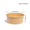 750ml Kraft Paper Bowl - 300pk